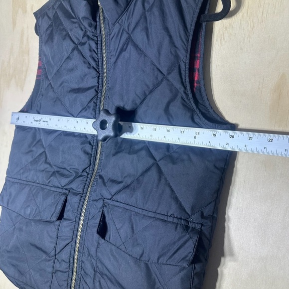 J.Crew Men’s Reversible Quilted Vest Navy & Red Plaid 3M Thinsulate - Picture 4 of 14